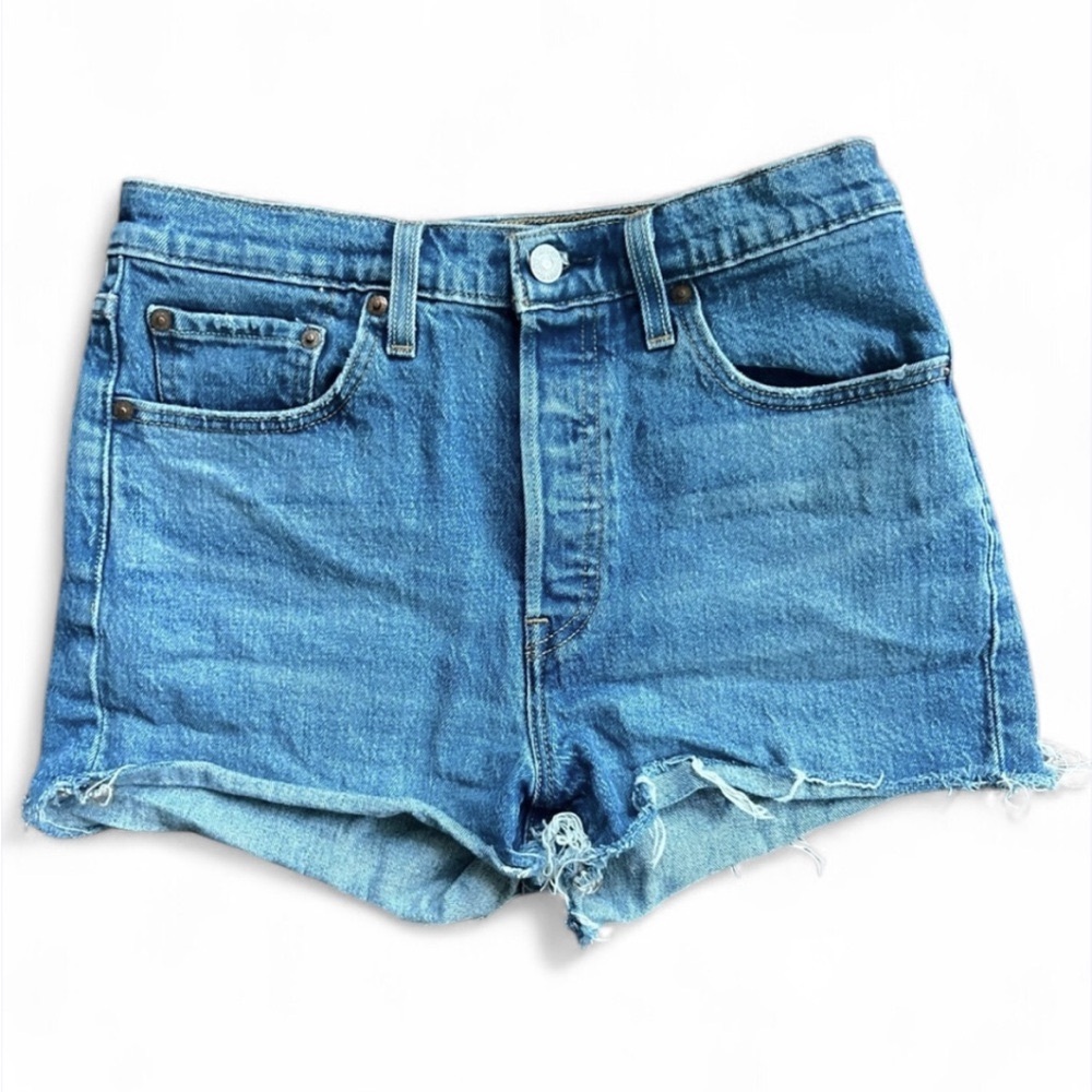 LEVI’S 501 High Rise Cutoff Denim Shorts 2.5” Western Indie Sleeze 90s Boho | 28